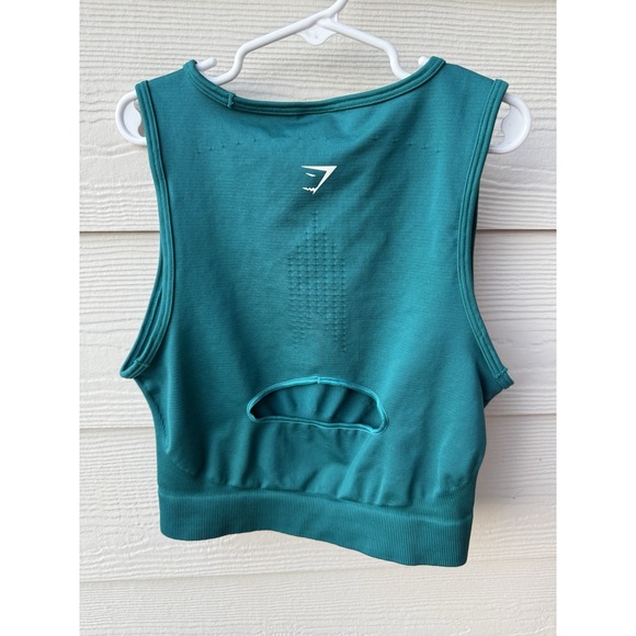 Gymshark Women's Sweat Seamless Midi Tank Rich Teal Size Small - Picture 8 of 10